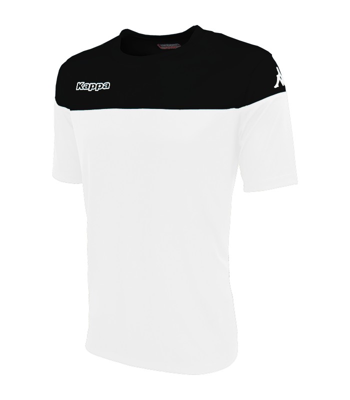 white and black kappa shirt