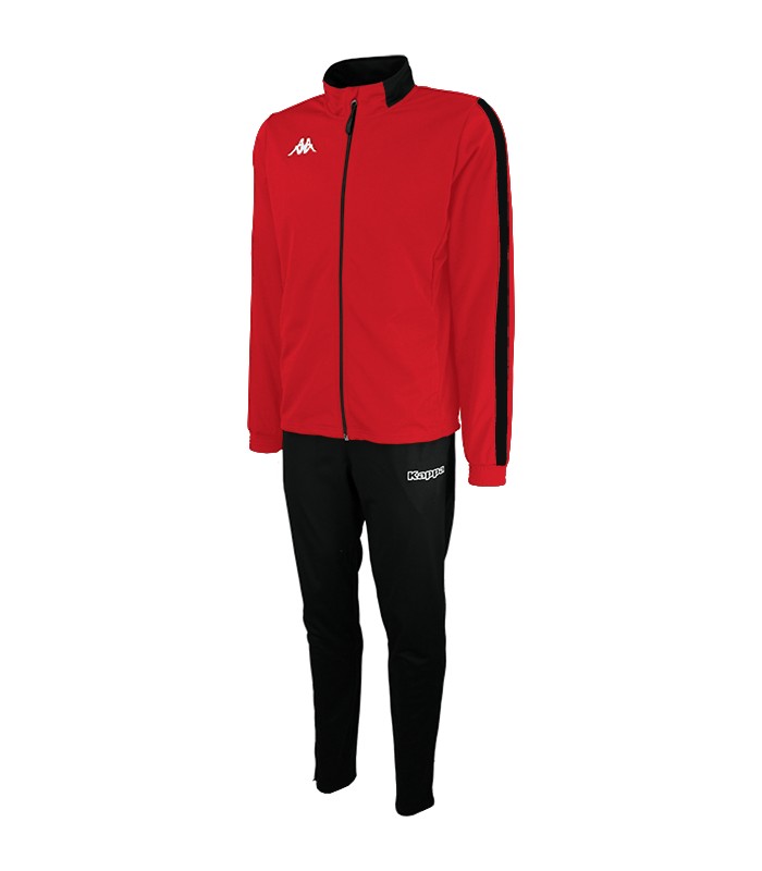 red and black kappa tracksuit